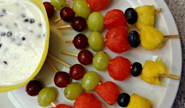 Fruit Kabobs with Dip Recipe!