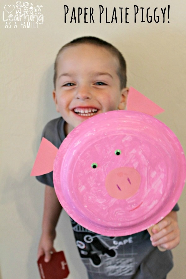 Pig Paper Plate Inspired by Peppa Pig